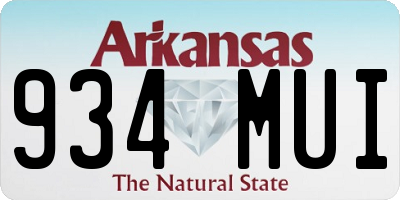 AR license plate 934MUI