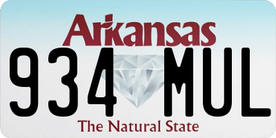 AR license plate 934MUL