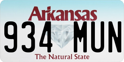AR license plate 934MUN