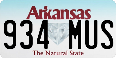 AR license plate 934MUS