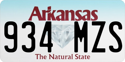 AR license plate 934MZS