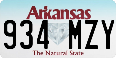 AR license plate 934MZY