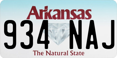 AR license plate 934NAJ