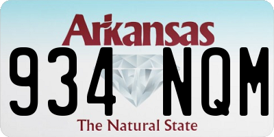 AR license plate 934NQM