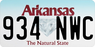 AR license plate 934NWC