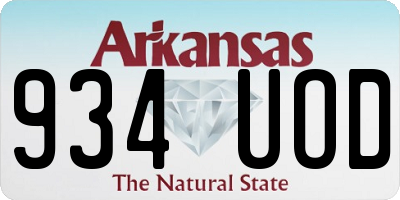 AR license plate 934UOD