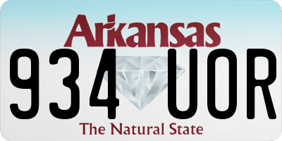 AR license plate 934UOR