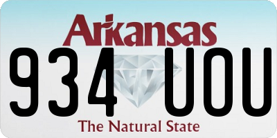 AR license plate 934UOU