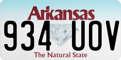 AR license plate 934UOV