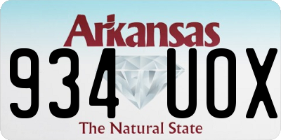 AR license plate 934UOX