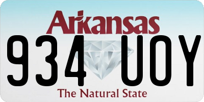 AR license plate 934UOY