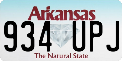 AR license plate 934UPJ