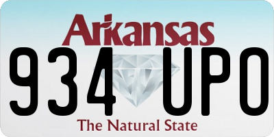 AR license plate 934UPO