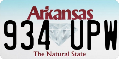 AR license plate 934UPW