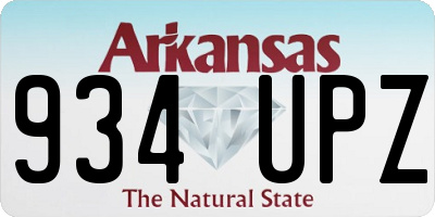AR license plate 934UPZ