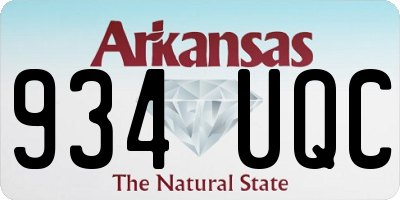AR license plate 934UQC