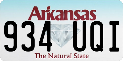 AR license plate 934UQI