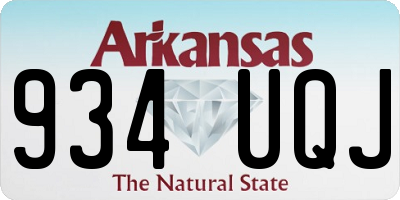 AR license plate 934UQJ