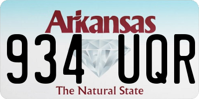 AR license plate 934UQR
