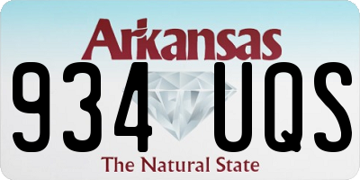 AR license plate 934UQS