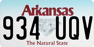 AR license plate 934UQV