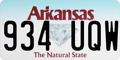 AR license plate 934UQW