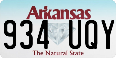 AR license plate 934UQY