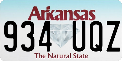 AR license plate 934UQZ