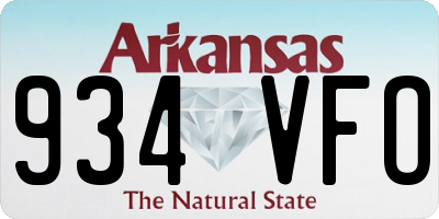 AR license plate 934VFO