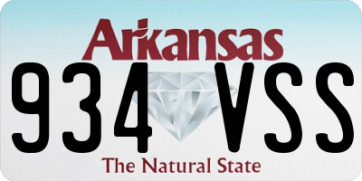 AR license plate 934VSS