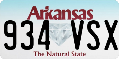 AR license plate 934VSX