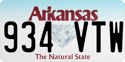 AR license plate 934VTW