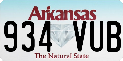 AR license plate 934VUB