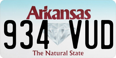 AR license plate 934VUD