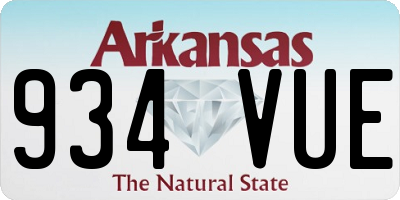AR license plate 934VUE