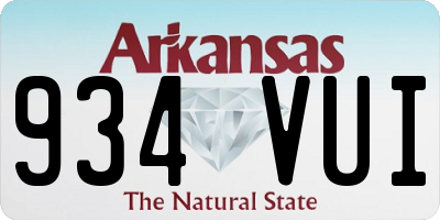 AR license plate 934VUI