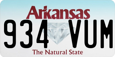 AR license plate 934VUM
