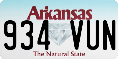 AR license plate 934VUN
