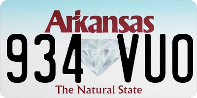 AR license plate 934VUO