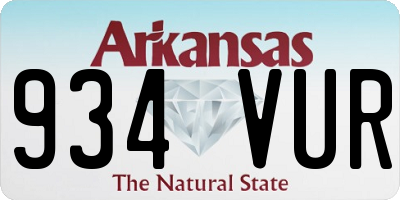 AR license plate 934VUR