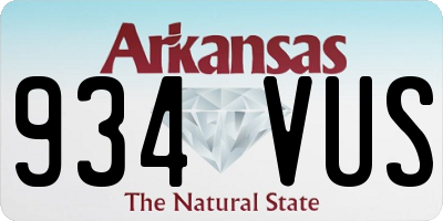 AR license plate 934VUS