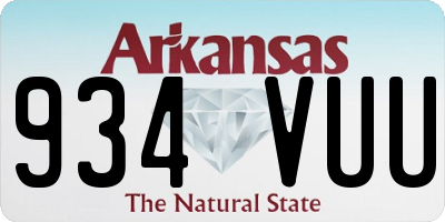 AR license plate 934VUU
