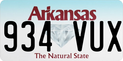 AR license plate 934VUX