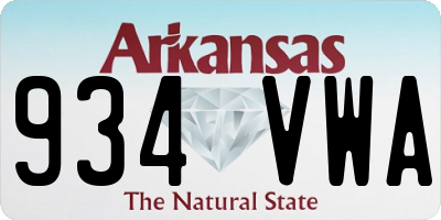 AR license plate 934VWA