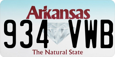 AR license plate 934VWB