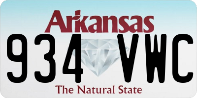 AR license plate 934VWC