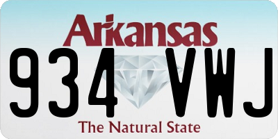 AR license plate 934VWJ