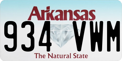 AR license plate 934VWM