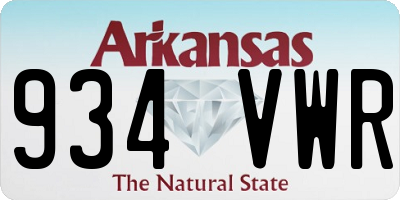 AR license plate 934VWR