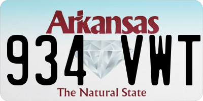 AR license plate 934VWT